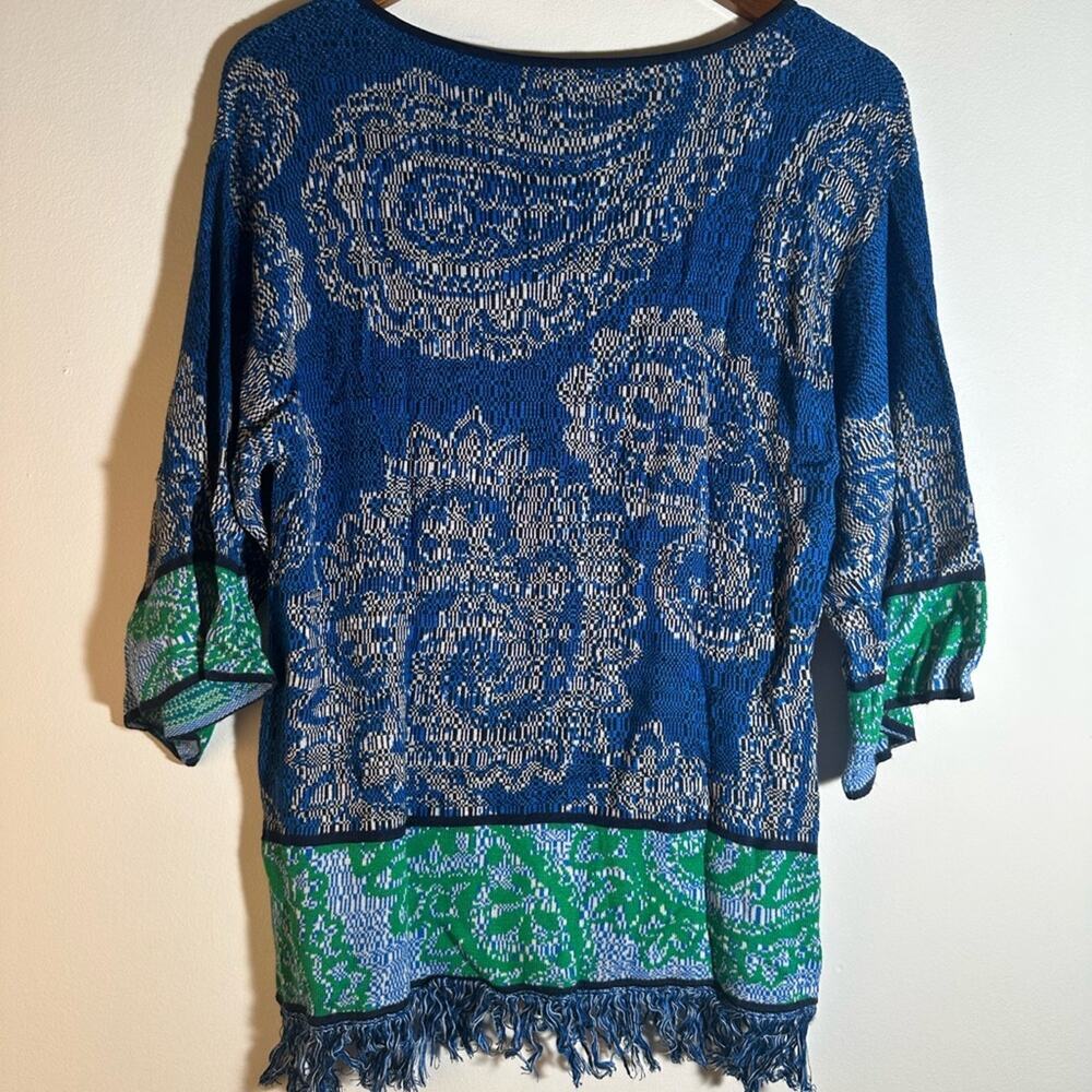Ruby Rd. Blue and White Knit Top - Picture 3 of 3